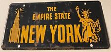 Vintage New York The Empire State Booster License Plate Statue of Liberty STEEL picture