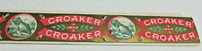 Fort Wayne Indiana Vintage CROAKER Cigar Box Edge Label, Baker Cigar Co., Frog picture