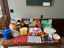HUGE Vintage TUPPERWARE Lot Set, Bowls, Lids, Cups, Containers, Utensils, & More picture
