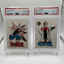 Rare 1994 Popeye Olive Oyl PSA 10 Gem Mint POP 1 Pair of Cards #1 and #2 picture