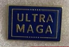 Trump 2024 ULTRA MAGA BLUE RECTANGLE Lapel Hat Pin Tie Tac FAST USA SHIPPING picture