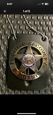 Dog The Bounty Hunter Badge W/ Holder & Chain Fugitive  Recovery Agent picture