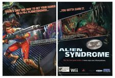 Alien Syndrome Wii Original 2006 Ad Authentic Nintendo Video Game Promo Art  picture