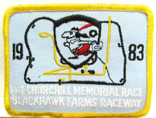 Churchill Memorial Race Blackhawk Farms Raceway 1983 Patch SCCA So Beloit IL Vtg picture