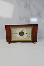 Vintage Airguide Barometer Thermometer Humidity Wood Brass Weather Station MCM  picture