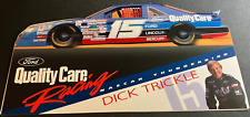 1995 Dick Trickle #15 Quality Care Ford T-Bird - Vintage 2-Page NASCAR Brochure picture