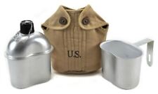 U.S. WW2 Canteen, Khaki Canteen Cover and Canteen Cup picture