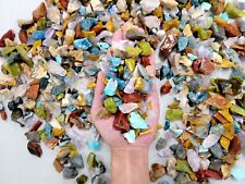 CRUSHED COLORFUL RAW CRYSTALS MIX MADAGASCAR ROUGH GEMSTONE NATURAL STONE CHIPS picture