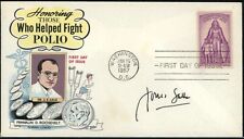 Jonas Salk Autographed Commemorative Cover - Beckett Authenticated picture