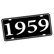 1959 through 2024 Years on a Black & Silver Aluminum Novelty License Plate picture