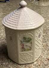 Pfaltzgraff Cape May Cookie Jar Gazebo Cottage Core Canister Sculpted Ceramic picture