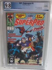 NFL Superpro #1  NOT CGC  PGX GRADED 9.8 1991 Marvel Comics John Romita Cover  picture