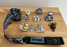 Lot of 10 Official Disney Trading Pins & Lanyard Mickey Star Wars Disneyland etc picture