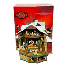 Enesco Santa's Workshop Deluxe illuminated Action Musical 1991 Vintage NEW picture