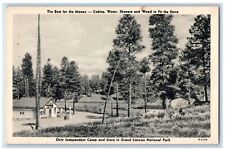 c1920 Independent Camp & Store Cabin Water Shower Wood Grand Canyon NC Postcard picture