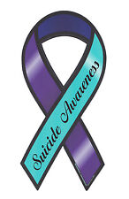 Magnetic Bumper Sticker - Suicide Awareness - Ribbon Shaped Support Magnet picture