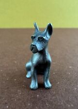 Vintage Pewter Schnauzer, Miniature Figurine, Tiny Collectible, Bea-Line Pewter picture
