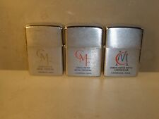 3 VINTAGE  ZIPPO  LIGHTERS  CMF CONSOLIDATED METAL FINISING CO CAMBRIDGE MASS. picture