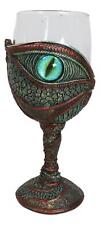 Mystical Horus Wedjat Gaze Eye Of The Dragon Scales Wine Glass Goblet Chalice picture