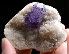 75g NATURAL RARE PURPLE CUBIC FLUORITE CRYSTAL MINERAL SPECIMEN/China picture