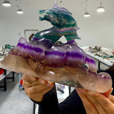 4.61LB Natural Dream Amethyst Hand Carved Horse Therapy picture
