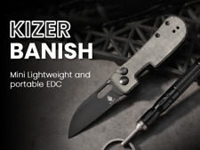 Kizer Folding Pocket Banish 154CM Blade Micarta Handle V2676C1 picture