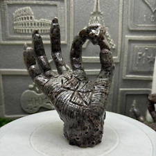 1pc Natural Yooperlite Quartz Carved Devil's hand Skull Crystal Energy Reiki Gem picture