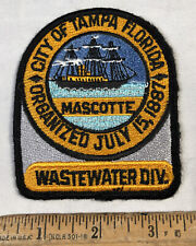 Vintage City Of Tampa Florida Mascotte Patch Wastewater Division Organized 1887 picture