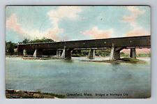 Greenfield MA-Massachusetts, Bridges At Montague City, Vintage c1908 Postcard picture