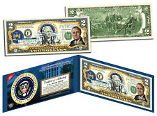 FRANKLIN D ROOSEVELT * 32nd U.S. President * Colorized $2 Bill Legal Tender FDR picture