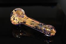4 1/2 ICED GOLD Tobacco Smoking Glass Pipe THICK Glass Pipes picture