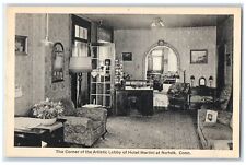 c1940s Corner Of The Artistic Lobby Of Hotel Martin Norfolk Connecticut Postcard picture