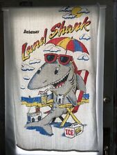 Vintage 1980s Land Shark Bahamas Beach Towel 49x 28 - 80s 100% Cotton Retro RARE picture