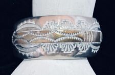 Navajo Two-Tone Stamped Bracelet/Cuff #111 SIGNED picture