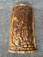 VINTAGE / ANTIQUE PACIFIC ISLANDS PALAU PALAUAN STORYBOARD WOOD CARVING - SIGNED picture