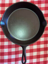 Antique #8 unmarked lodge 3 notch with heat ring cast iron skillet picture