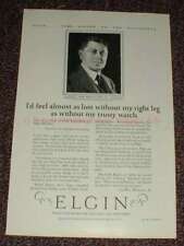 1925 Elgin Watch Ad w/ Wm. Wrigley Jr. - Trusty Watch picture
