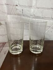 Javits Rain Pattern 1950's Cut Glass-Juice/Water Glasses- (pair) 2 picture
