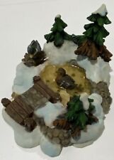 Vtg 1997 Dickens Collectables Duck Pond Christmas Village Accessory Original Box picture