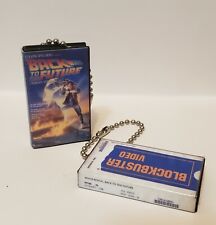 Back to the Future  Blockbuster Video combo VHS  Blu Ray  classic Keychain  picture