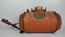 Antique Vintage Lakeside Hand Pump Orange Metal Vacuum Cleaner picture
