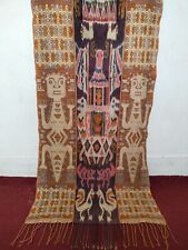 vintage amazing Indonesian sumba ikat woven blanket textile panel item891 picture