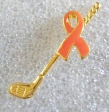 orange ribbon golf club pin,MS awareness, made in the USA picture