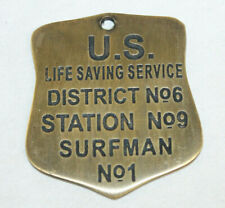 Vintage Style Brass US Life Saving Service Surfman Patrol Check Badge Replica picture