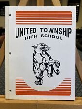 Vintage United Township High School East Moline Illinois notebook 1970s picture
