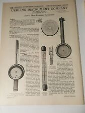 1923 print ad ~ UEHLING INSTRUMENT COMPANY Patterson NJ Co2 fireman indicator picture