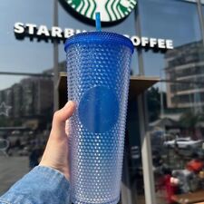Starbucks China Summer 2022 Gradient Blue Rivet 24oz Straw Cold Cup Tumbler picture