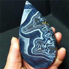 RARE 161.6G Natural Polished Banded Agate Crystal Water Droplet Healing A3713 picture