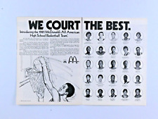 Michael Jordan VTG 1981 McDonald's All American Team Ewing  Mullens NM 2 Page picture
