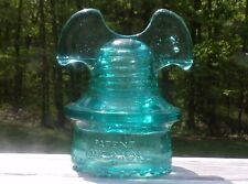 CD 257 Mickey Mouse Ear 1893 / 1871 Steel Mill High Voltage Glass Insulator picture
